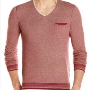 Hugo Boss V-neck light red sweater
